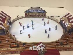 Mr Christmas Gold Label Worlds Fair Skater Rink Lights Music Animated Box READ