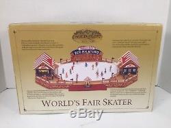 Mr Christmas Gold Label Worlds Fair Skater Rink Lights Music Animated Box READ