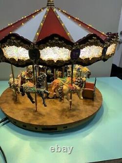 Mr. Christmas Grand Jubilee Carousel Plays 40 Songs With Animated Horses