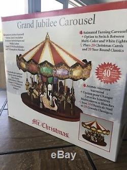 Mr. Christmas Grand Jubilee Holiday Carousel Music Box With 40 Songs