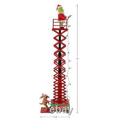 Mr. Christmas Grinch's Scissor Lift 50 inch Animated and Musical New in Box