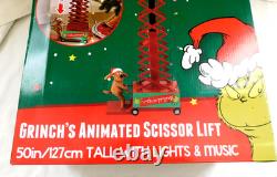 Mr. Christmas Grinch's Scissor Lift 50 inch Animated and Musical New in Box