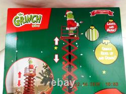 Mr. Christmas Grinch's Scissor Lift 50 inch Animated and Musical New in Box