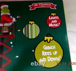 Mr. Christmas Grinch's Scissor Lift 50 inch Animated and Musical New in Box