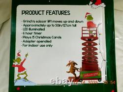 Mr. Christmas Grinch's Scissor Lift 50 inch Animated and Musical New in Box
