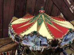 Mr Christmas Holiday Around The Carousel Animated Light Up Musical Decoration