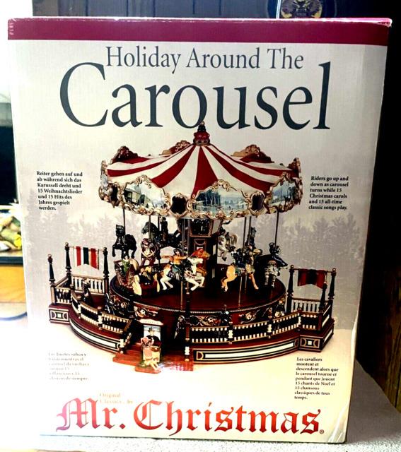 Mr Christmas Holiday Around The Carousel Animated Musical
