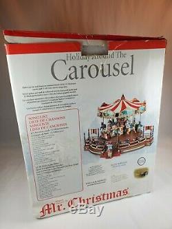 Mr. Christmas Holiday Around The Carousel Animation Music Complete in Box VIDEO