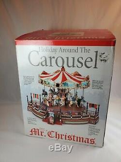 Mr. Christmas Holiday Around The Carousel Animation Music Complete in Box VIDEO