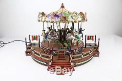 Mr Christmas Holiday Around The Carousel Plays 16 Songs Light Up and Turns