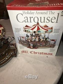 Mr. Christmas Holiday Around the Carousel 2003 Animated Musical Carousel WithVideo