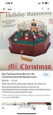 Mr Christmas Holiday Ballroom Vintage Plays 50 Christmas Carols Rotating Dance