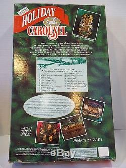 Mr Christmas Holiday Carousel 6 Horses & Circus Organ With 21 Carols Lighted