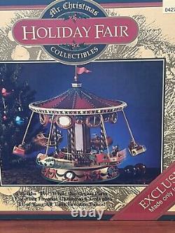 Mr Christmas Holiday Fair Animated Musical Carousel Sleighs New In Box 1996