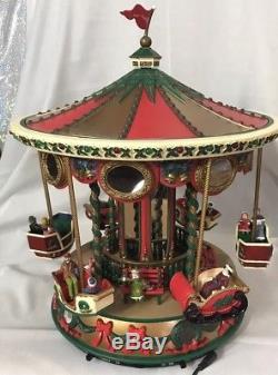Mr Christmas Holiday Fair Swing Ride Carousel with Music & Motion IN BOX