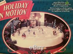 Mr. Christmas Holiday In Motion Ice Skating Rink Pond Victorian Skaters Musical