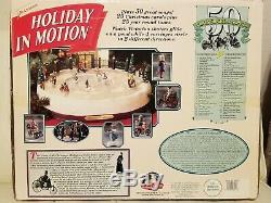 Mr. Christmas Holiday In Motion Ice Skating Rink Pond Victorian Skaters Musical