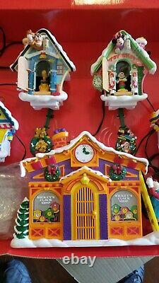 Mr Christmas Holiday Innovation Mickey's Clock Shop Music Animated 1993 Open Box