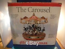 Mr Christmas Holiday Lights & Murals Carousel (15 Carols& 15 Tunes)Music Box MIB