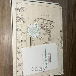 Mr. Christmas Holiday Skaters 1885 Animated Skating Pond Lights Music Box WORKS