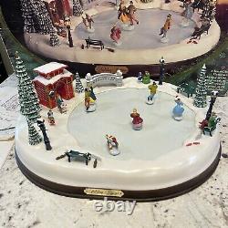 Mr Christmas Holiday Skaters 1995 Musical Animated Victorian Ice Rink Tested