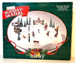 Mr Christmas Holiday Skaters Animated Musical Victorian Ice Rink TESTED