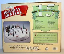 Mr Christmas Holiday Skaters Animated Musical Victorian Ice Rink TESTED