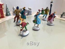 Mr. Christmas Holiday Skaters Victorian Ice Skating Scene Mint Tested Working