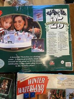 Mr. Christmas Holiday Skaters, Winter Wonderland And Holiday Carousel Lot