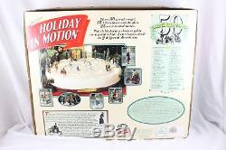 Mr Christmas Holiday in Motion Animated Ice Skating Ring Excellent Complete Box