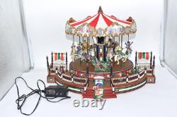 Mr Christmas M93693 Marquee Carousel w Boardwalk Musical Animated Vintage