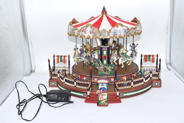 Mr Christmas M93693 Marquee Carousel W Boardwalk Musical Animated Vintage