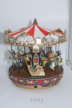 Mr Christmas M93693 Marquee Carousel w Boardwalk Musical Animated Vintage