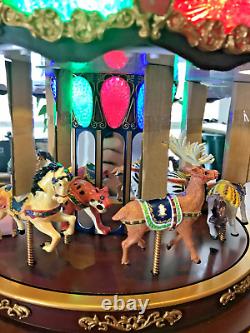 Mr. Christmas Marquee Deluxe Carousel 40 Songs Holiday Xmas LED Light Open Box