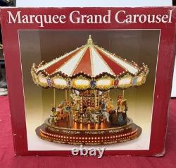 Mr. Christmas Marquee Deluxe Carousel LRG 100 Lights 40 Songs EUC Tested Works