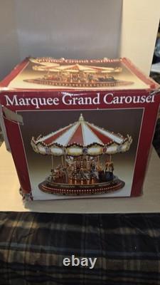 Mr. Christmas Marquee Deluxe Carousel LRG 100 Lights 40 Songs EUC Tested Works