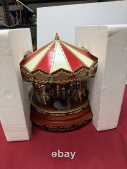 Mr. Christmas Marquee Deluxe Carousel LRG 100 Lights 40 Songs EUC Tested Works