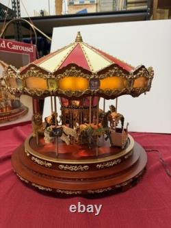 Mr. Christmas Marquee Deluxe Carousel LRG 100 Lights 40 Songs EUC Tested Works