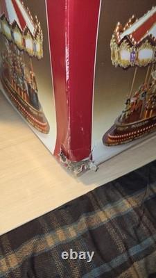 Mr. Christmas Marquee Deluxe Carousel LRG 100 Lights 40 Songs EUC Tested Works
