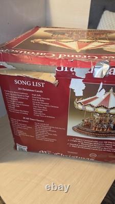 Mr. Christmas Marquee Deluxe Carousel LRG 100 Lights 40 Songs EUC Tested Works