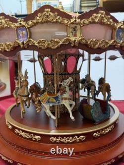 Mr. Christmas Marquee Deluxe Carousel LRG 100 Lights 40 Songs EUC Tested Works