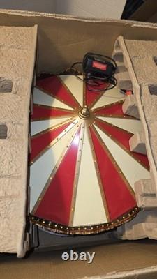 Mr. Christmas Marquee Deluxe Carousel LRG 100 Lights 40 Songs EUC Tested Works