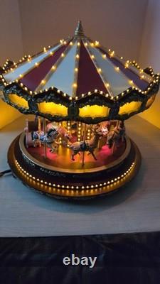 Mr. Christmas Marquee Deluxe Carousel LRG 100 Lights 40 Songs EUC Tested Works