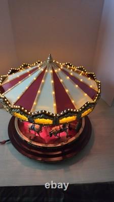 Mr. Christmas Marquee Deluxe Carousel LRG 100 Lights 40 Songs EUC Tested Works