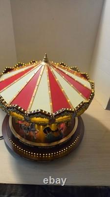Mr. Christmas Marquee Deluxe Carousel LRG 100 Lights 40 Songs EUC Tested Works