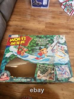 Mr. Christmas Mickey's Ski Slope Animated Set for Tree 1993 Complete Works