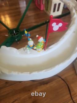 Mr. Christmas Mickey's Ski Slope Animated Set for Tree 1993 Complete Works