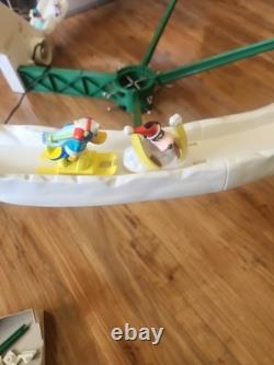 Mr. Christmas Mickey's Ski Slope Animated Set for Tree 1993 Complete Works