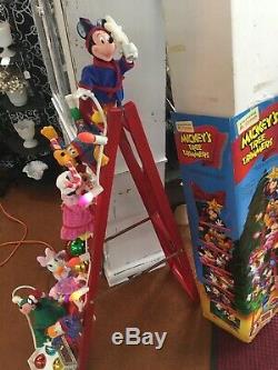 Mr Christmas Mickey's Tree Trimmers 1993 original box MINNIE DONALD PLUTO GOOFY