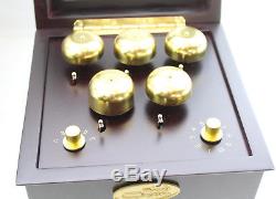 Mr Christmas Music Box Animated Symphony Of Bells Gold Label Train 5 Brass Bells